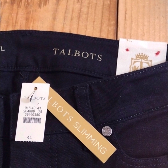 Talbots Black Heritage Straight Leg Slim Ankle Jeans Size 4L NWT Inseam 32" - Picture 12 of 13